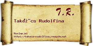 Takács Rudolfina névjegykártya